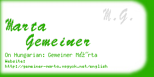 marta gemeiner business card